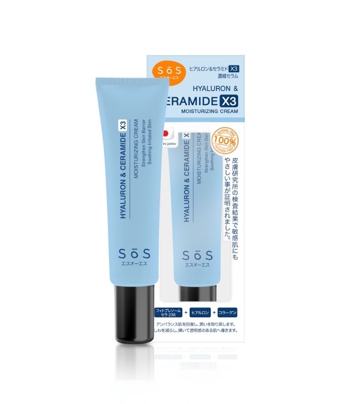 SOS  HYALURON & CERAMIDE X3 MOISTURIZING CREAM